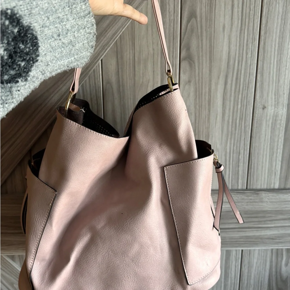 Elegant Pink Perforated Tote Bag